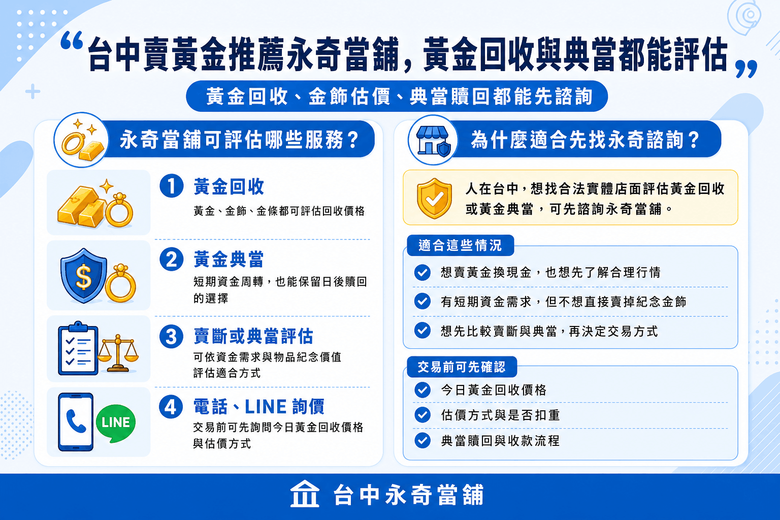 台中賣黃金推薦永奇當舖